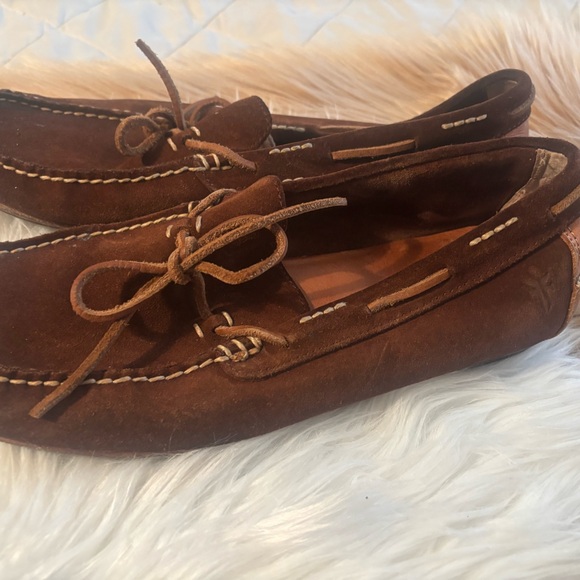 Frye Dark Brown Suede Loafers - Picture 5 of 7